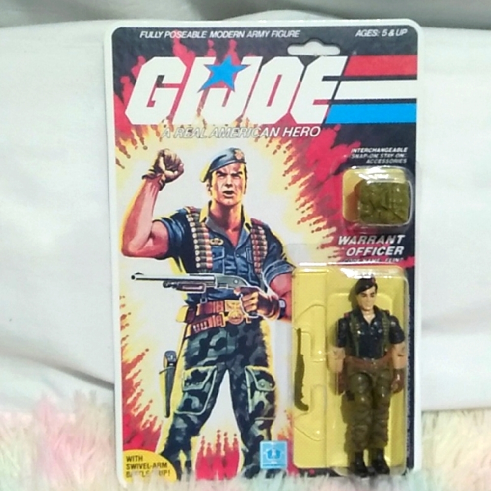 (#3) 1985 Hasbro GI Joe Series 4 Flint 33 Warrant Officer/Swivel Arm Repacked